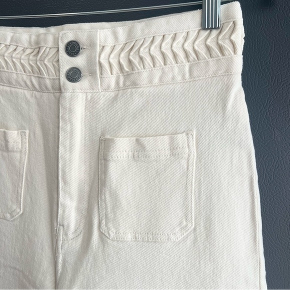 Anthropologie Magali Pascal Birkin High-Rise Wide Leg in Ecru Size Medium/US 8 - Picture 6 of 8